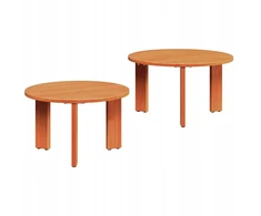 Kavos staliukas 2 vnt. Vaško ruda 47,5 x 47,5 x 27 cm