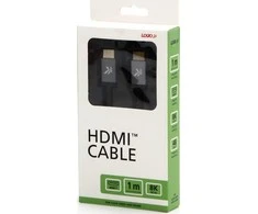 Vaizdo kabelis HDMI M – HDMI M, HDMI 2.1 – itin didelės spartos, 1 m, paauksuotos jungtys, aliuminio korpusas, pilkas, logotipas 8K@60Hz, 48Gb/s