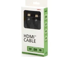 Vaizdo kabelis HDMI M – HDMI M, HDMI 2.1 – itin didelės spartos, 2 m, paauksuotos jungtys, aliuminio korpusas, juodas, logotipas 8K @ 60Hz, 48Gb/s