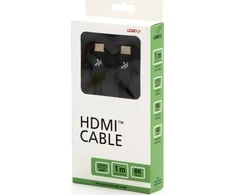 Vaizdo kabelis HDMI M – HDMI M, HDMI 2.1 – itin didelės spartos, 1 m, paauksuotos jungtys, aliuminio korpusas, juodas, logotipas 8K@60Hz, 48Gb/s