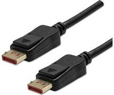 Video Kabelis DisplayPort M - DisplayPort M, DP v 1.4, 2m, paauksuotos jungtys, juoda, 8K@60Hz, 32.4Gb/s