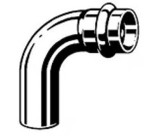 Viega Bow 90 ° Prestro su SC- Contour 54mm 1K - 558253