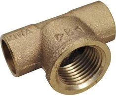 Viega Tee 18 x 3/4 x 18 bronzos / blizgus Vamzdžio jungtis
