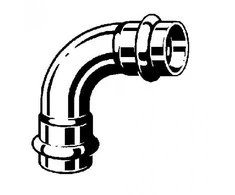 Viega Łuk 90° su SC Ø=22mm nerūdijantis plienas - 435653