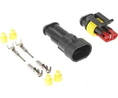 Złącze Oem Superseal 2-PIN jungtis pilna - kištukas + 2PIN lizdas - hermetiška jungtis