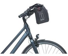 Basil Miesto kuprinė pavienė BASIL CITY BICYCLE HANDBAG 8-11L, KF-Hook System, atspari vandeniui juoda