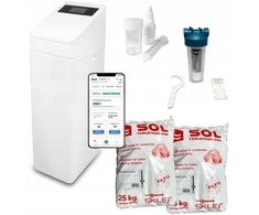 Viessmann Pakuotė: Vandens valymo stotis – „AquaStilla 25 Smart“ + mechaninis filtras + lašelių testas + 2 regeneracinės druskos po 25 kg