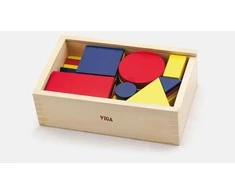 Mediniai kubeliai geometrinių formų Viga