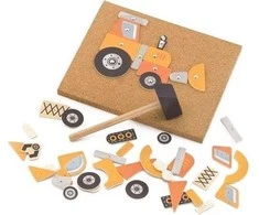 Viga Toys Medinė Priešpaskaita Statybos Transportas 45 Elementai