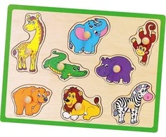 Viga Mediniai galvosūkiai gyvūnai zoologijos sodo dėlionės vigos žaislai