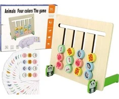 Lean Toys Edukacinis žaidimas Import LEANToys Four Colours Animals