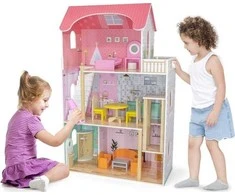 Viga Toys Didelis medinis lėlių namelis VIGA Doll House 112 cm