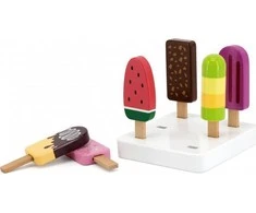 Viga Toys Medinių ledų rinkinys ant pagaliukų VIGA 6 vnt
