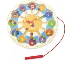 Viga medinis magnetinis žaidimas laikrodis labirintas 18M+ 44560