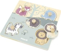 Viga Toys Viga Medinė dėlionė Su Gyvūnais