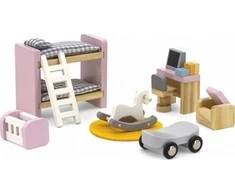Viga Toys „Viga Polarb“ baldų rinkinys lėlių namams vaikams