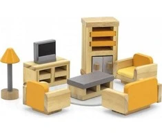 Viga Toys „Viga Polarb“ baldų rinkinys „Dollhouse“ salonui