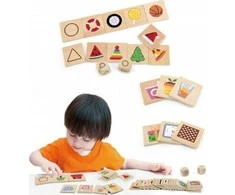 Viga Toys Medinis edukacinis žaidimas formų rūšiavimo dėlionė VIGA 37vnt