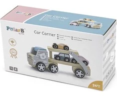VIGA Medinė automobilių pervežimo priemonė su automobiliukais