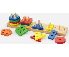 Viga mediniai blokai su montessori rūšiu