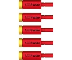 WIHA Sukimo momento rinkinys easyTorque adapterių, elektrinis 1000V, skirtas slimBits ir slimVario® laikikliui, 5 vnt.