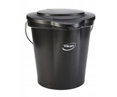 Maisto kibiras, Vikan, 31,8 x 32,5 cm, 12 l, juodas, PP/nerūdijantis plienas, su pylimo snapeliu