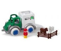 Viking Toys Vikingų žaislai – Jumbo Horse Transport M/1 Person +2 Horses + Tvora (130007)