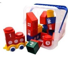 Viking Toys VIKING TOYS MINI CHUBBIES kaladėlės kibirėlyje - 19 detalių