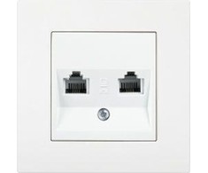 Panasonic Viko KARRE Elektroninis lizdas RJ11 / RJ45 kat 5E, baltas (90963635)
