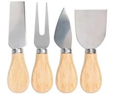 Bambukinė sūrių lenta- padėklas su peiliais Vilde 38,5x28 cm