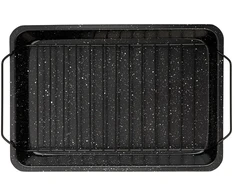 Vilde Kepimo skarda su išimamomis grotelėmis ir nepridegančia danga, juoda, 31,5 x 21,5 x 3,5 cm
