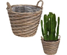 Vilde Gėlių vazonas 22 cm iš vytelių - natūralus ir praktiškas