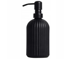 Skysto muilo dozatorius Vilde, juodas stiklinis, 400 ml