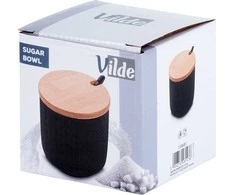Cukrinė Vilde su bambuko dangteliu ir šaukšteliu, 250 ml