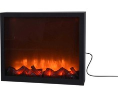 Vilde Elektrinis židinys LED metalinas juoda 41x25 cm
