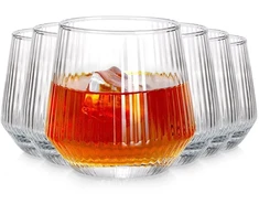 Stiklinės Vilde 350 ml, 6 vnt. iš rifliuoto stiklo