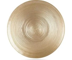Nežinomas Serviravimo lėkštė, 28 cm, aukso, stiklas