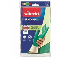 Vileda Dermo Plus ‘L’ Gloves Žalias Cotton, Nitrile