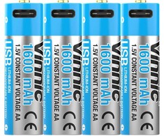 Vinnic Įkraunami AA akumuliatoriai USB Type-C 4 vnt.