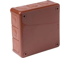 Tuščia ant paviršiaus montuojama dėžutė su 12 įvadų VIPLAST VP-51 RUDA IP55 118x118x46mm 051-02
