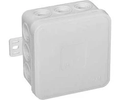 Tuščia ant paviršiaus montuojama dėžutė su 12 įvadų VIPLAST V5 click Baltas IP54 75x75x41mm 035-01