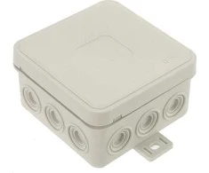 Tuščia ant paviršiaus montuojama dėžutė su 12 įvadų VIPLAST V7 click Pilkas IP54 100x100x41mm 037-03