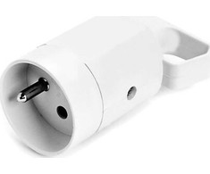 Lizdas 315-01 su įžeminimo kilpa 2P+Z 16A 250V IP20 Baltas VIPLAST 315-01