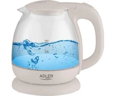 Adler | Virdulys | AD 1283C | Electric | 900 W | 1 L | Glass/Nerūdijantis plienas | 360° rotational base | Kreminis