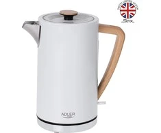 Adler | Virdulys | AD 1347w | Electric | 2200 W | 1.5 L | Nerūdijantis plienas | 360° rotational base | Baltas