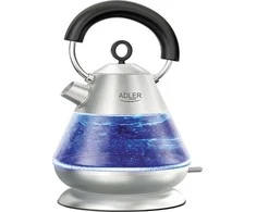 Adler Virdulys AD 1282 Electric 1850 W 1.5 L Glass/Nerūdijantis plienas 360° rotational base Inox