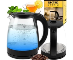 Maestro Virdulys, Elektrinis stiklinis virdulys su LED apšvietimu, 1,7 l, temperatūros reguliavimas, 2200 W - or1296