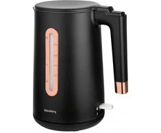 Virdulys, Elektrinis virdulys, juodas/rožinio aukso spalvos, 1,7 l, klausberg, KB-7889