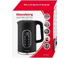 Elektrinis virdulys, juoda, su panel led, 1,7l, klausberg, kb-7891