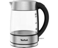 TEFAL | Virdulys | KI772D | Electric | 2400 W | 1.7 L | Glass | 360° rotational base | Juodas/Stainless Steel